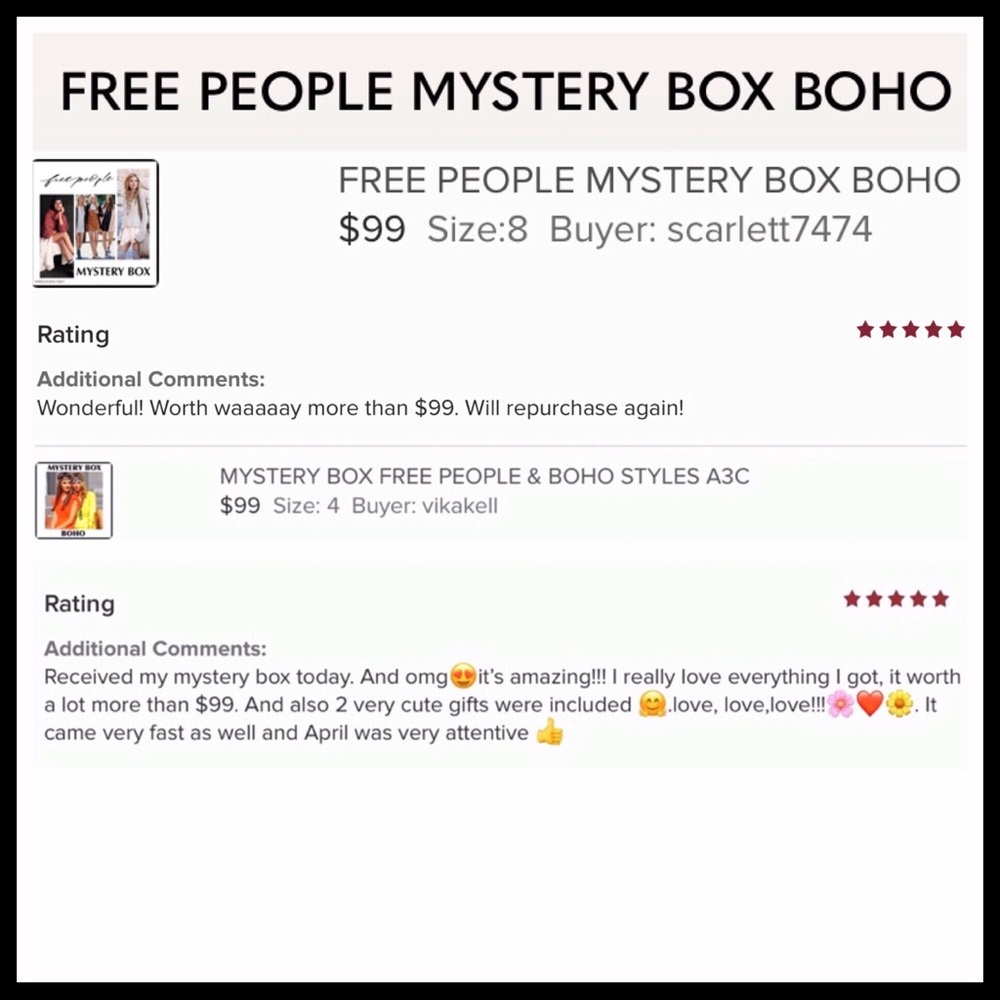 FREE PEOPLE MYSTERY BOX BOHO STYLE A3C - Picture 14 of 16